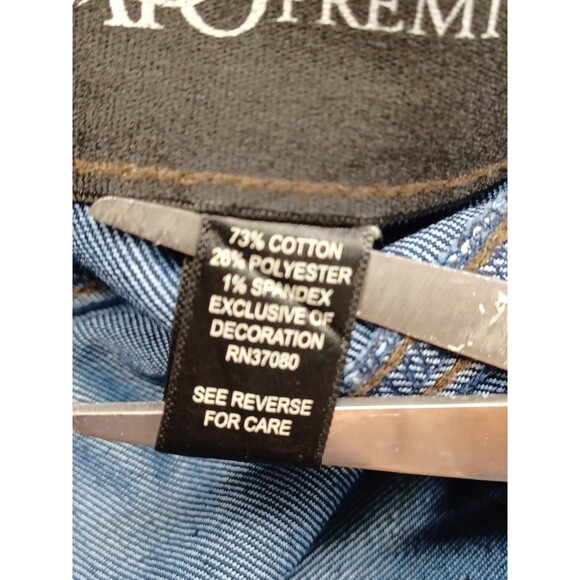 Est 1946 Cato Denim Blue Jeans Pockets Distressed Sz 24W - Picture 5 of 6